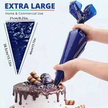 50个一次性加厚裱花袋，大号奶油裱花袋，适用于蛋糕装饰、纸杯蛋糕、饼干、糕点烘焙（不含裱花嘴 - 仅含裱花袋） - 查看 5