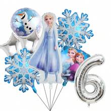 雪公主主题气球装饰，适合生日派对。生日快乐气球套装。这是完美的生日礼物。性别揭晓派对墙面装饰气球。 - 套裝氣球 - 查看 9