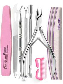 Nail Care Set, Nail File 100/180, Nail Buffer Block, Nail Clippers, Nail Scissors, Nail Trimmer, Cuticle Pusher, Nail Tools, Nail Tools, Foot Care & Manicure Tools, Nail Prep Kit, Women Manicure Set (1/5/10pcs) - Nail Care Set - View 12
