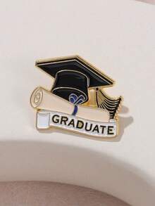 1pc Versatile Minimalist Creative Graduation Cap Brooch, Fashionable Personalized Jewelry Gift Suitable For Daily Wear, Commute, Vacation, Perfect For Party And Holiday, Multifunctional Accessory For Women's Casual And Resort Outfits - Multicolor - View 4