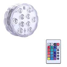 1/2/4/6/10pcs Waterproof LED Lights, 16 Color Changing Underwater Lights With Remote Control, Suitable For Aquarium, Vase, Bathtub, Hot Tub, Halloween, Christmas, Swimming Pool And Party Decoration - White - View 12