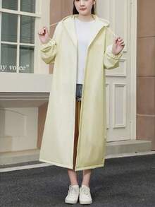Nueva chaqueta de lluvia portátil, transpirable y duradera, con botones frontales y Body completo impermeable para senderismo y viajes - Multicolor - Ver 36