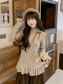 Women Tops - Polka Dot Top - View 2