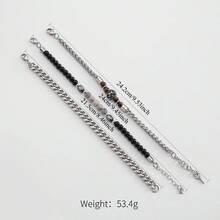 Bộ 3 trong 1 gồm 3 thiết kế độc đáo (dây chuyền mắt xích kiểu , mặt dây chuyền đính hạt, mặt dây chuyền hình đầu sư tử). Bạn có thể đeo riêng từng món để thể hiện phong cách tối giản hoặc kết hợp chúng lại với nhau để tạo nên vẻ ngoài thời trang, đa chiều. Phù hợp cho trang phục thường ngày, đường phố, công sở hoặc dự tiệc. - Nhiều màu - Xem 2