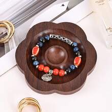 Creative Wooden Bracelet/Jewelry Display Tray, Prop For Jewelry Photography And Storage, In-Stock Wooden Bead Tray - Walnut - View 2
