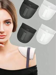 Reusable Adhesive Shoulder Pads For Women - Invisible Sponge Shoulder Enhancer, Non-Slip & Breathable, For Suits, Dresses, Blouses - A - View 1