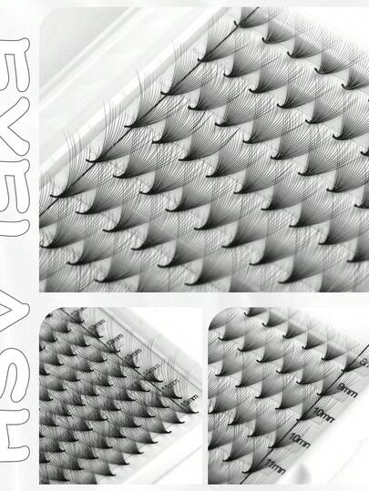 20D Pre-Made Eyelash Cluster, Eyelash Extension Long Handle, Nagara Eyelash Cluster, Eyelash Cluster, Individual Eyelash, Eyelash, False Eyelash
