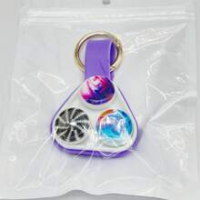 1pc Multi-Color Silicone Magnetic Keychain, Poppuck Finger Pressure Relief Tool, Stress Relief Gadget For Office Workers (Random Color) - Multicolor - View 6