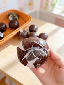 Chocolate Squeeze Stress Ball, Soft Wax Coated Squeezy Toy With Relaxation Function, Slow Rebound Dough Toy, Fun Style Ball, Suitable As School Prize For Teenagers, Cute Malt Filling Sensory Toy, Stress Relief Toy, Cute Sticky Squeeze Toy, Color Changing Squeeze Toy, Sensory Toy For Autism Teens, Adult Toy, Mysterious Dumpling Squishy - Multicolor - View 6