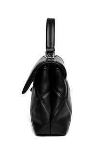 Genuine Brand Soft PU Leather Handbag, Women's Designer Top Handle Bag, Shoulder Crossbody Bag, Large Capacity Casual Tote Bag - Black - View 6