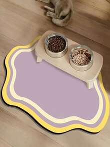 1pc Anti-Slip Pet Mat, Suitable For Cats & Dogs, Quick-Drying & Absorbent, Nordic Style Indoor Floor Mat, Durable Pet Pad With Cute Design - Multicolor - View 6
