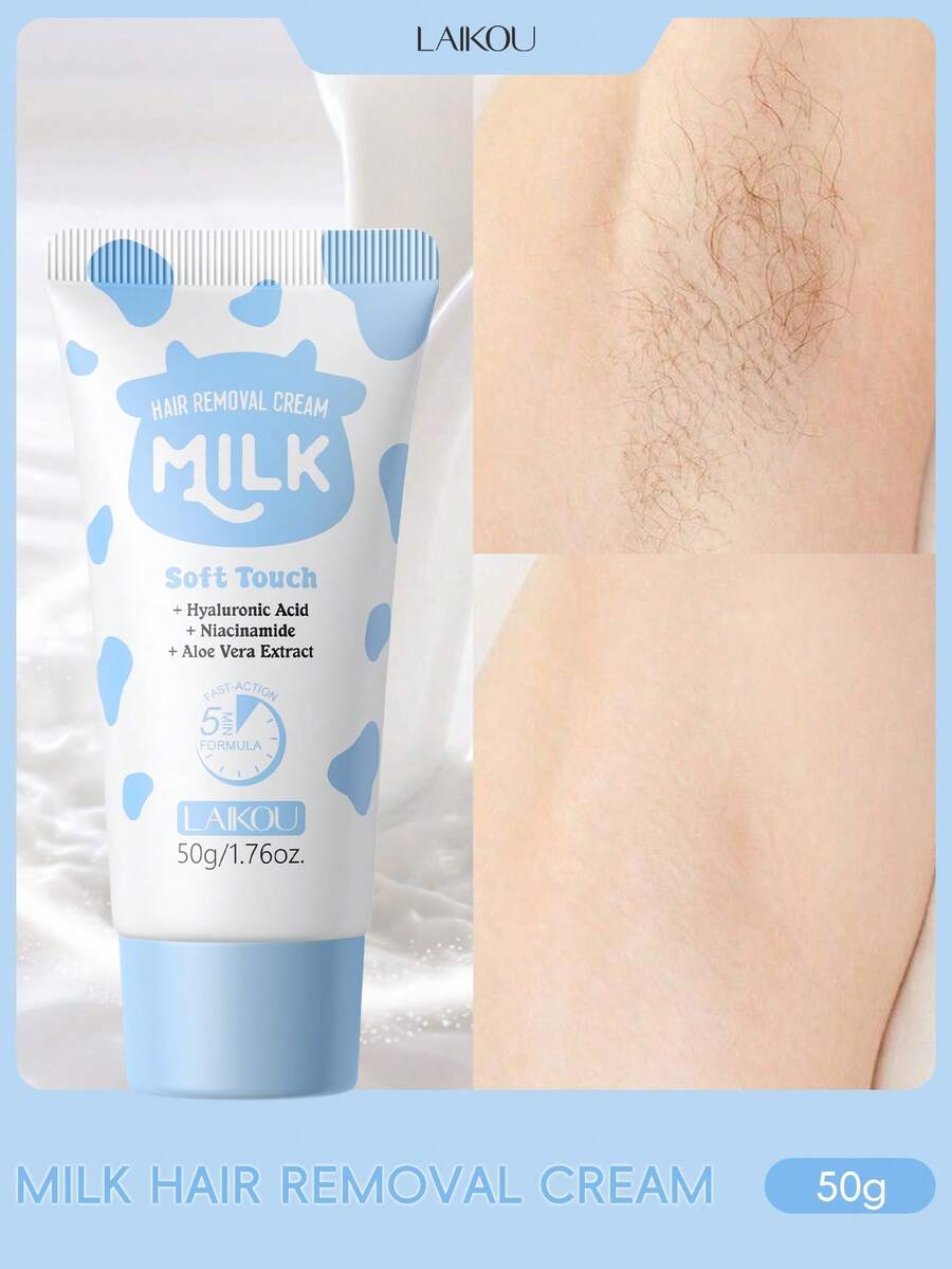 LAIKOU 1件 50g 易清潔除毛霜，溫和除毛凝膠，適合女性、媽媽、妻子、姊妹、青少年、女友的身體護理自我照護產品，旅行化妝