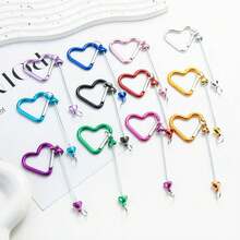 10件組多色金屬鑰匙圈/DIY金屬汽車鑰匙圈/女性鑰匙圈/鑰匙圈配件/適用於製作鑰匙圈吊飾/包包配件/派對裝飾配件/金屬材質不易變形/防鏽耐用堅固 - 彩色 - 查看 5