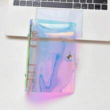 A5/A6/A7 Size Laser Transparent Loose Leaf Binder, Portable Transparent Star Loose Leaf Binder, Photo Storage Bag, Transparent Sticker Notebook, Loose Leaf Sticker Notebook And Photo Album | Budget Planner, Office Diary, School, Hobby Planner | Portable Star Design Suitable For Commuting And Collection - Binder - View 12