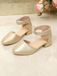 1 Đôi sandal đế xuồng mũi tròn hở gót cổ điển bằng da lộn mềm màu vàng đồng, thời trang, lễ hội, dễ thương, phù hợp cho hàng ngày, tiệc tùng, kỳ nghỉ, mùa xuân/hè 2026. - Vàng - Xem 1