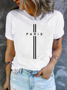 Dont Be Salty Short Sleeve T-Shirt Womens Casual Tee Cute Girl Clothes (6) - 白色 4 - 查看 2
