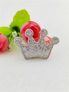 60pcs Shiny Powder Ultrasonic Embossed Crown DIY Jewelry Accessories, Handmade Headpiece Decoration Materials - Crown - View 3