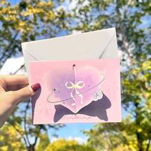 3D立体弹出式浪漫爱心贺卡，附信封，精美爱情卡，送给女友、妻子的生日、情人节、结婚纪念日礼物，可爱蝴蝶丝带设计，手工贺卡，送给女性、女孩的祝福卡，装饰礼物，惊喜卡，送给她的俏皮软妹风贺卡，浪漫装饰卡 - 愛心賀卡 - 查看 11