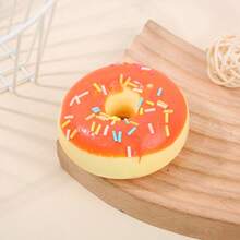 1个慢回弹面包造型软萌减压玩具，搞笑礼物（甜甜圈造型） - 彩色 - 查看 5