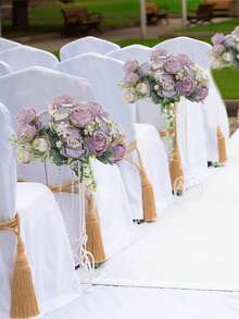 1 ramo de flores artificiales de peonía, flores de rosa de seda, adecuadas para decoración del hogar, boda, fiesta, centro de mesa, Día de San Valentín, regalo de cumpleaños, ceremonia de graduación y otras ocasiones - Morado - Ver 5