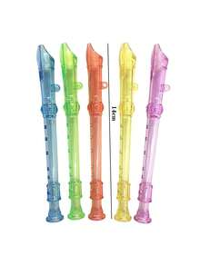 1pc Transparent Mini 6-Hole Flute, Small Flute Craft, Music Practice Material, Portable Mini Flute Musical Instrument - Multicolor - View 4