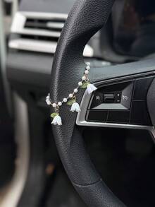 1pc Fresh Linglan Flower Car Steering Wheel Decoration Interior Decoration Accessories - A - View 10
