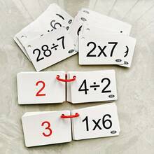 90pcs/Box Multiplication And Division Flash Cards - Math Formula Memory Aid To Improve Calculation Ability, Math Learning Cards, Interesting Design, High-Quality Printing, Arithmetic Learning, Teacher Resources - A - View 1