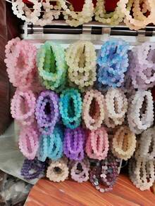 36PCS Mixed Boho Glass Bead Bracelets Set For Women, Stackable Stretch Crystal Bracelets, Handmade Jewelry For Daily Wear,  Birthday Gift - 彩色 - 查看 5