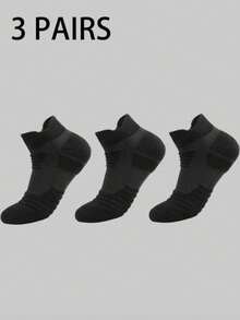 1/3/6 Pasang Kaos Kaki Olahraga Tebal untuk Mata Kaki, Kaos Kaki Anti Lembap untuk Tenis, Bulu Tangkis, Lari, dan Basket untuk Pria - MultiWarna - View 15