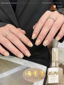2026 New Magnetic Cat Eye Gel Nail Polish, 40 Shimmery Reflective Colors, Fashionable Salon Art Cat Eye Gel Design - Multicolor - View 36