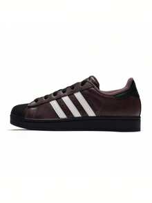Adidas 三葉草官方女鞋男鞋新款superstar ii運動鞋休閒板鞋 - 棕色/黑色/白色 - 查看 1