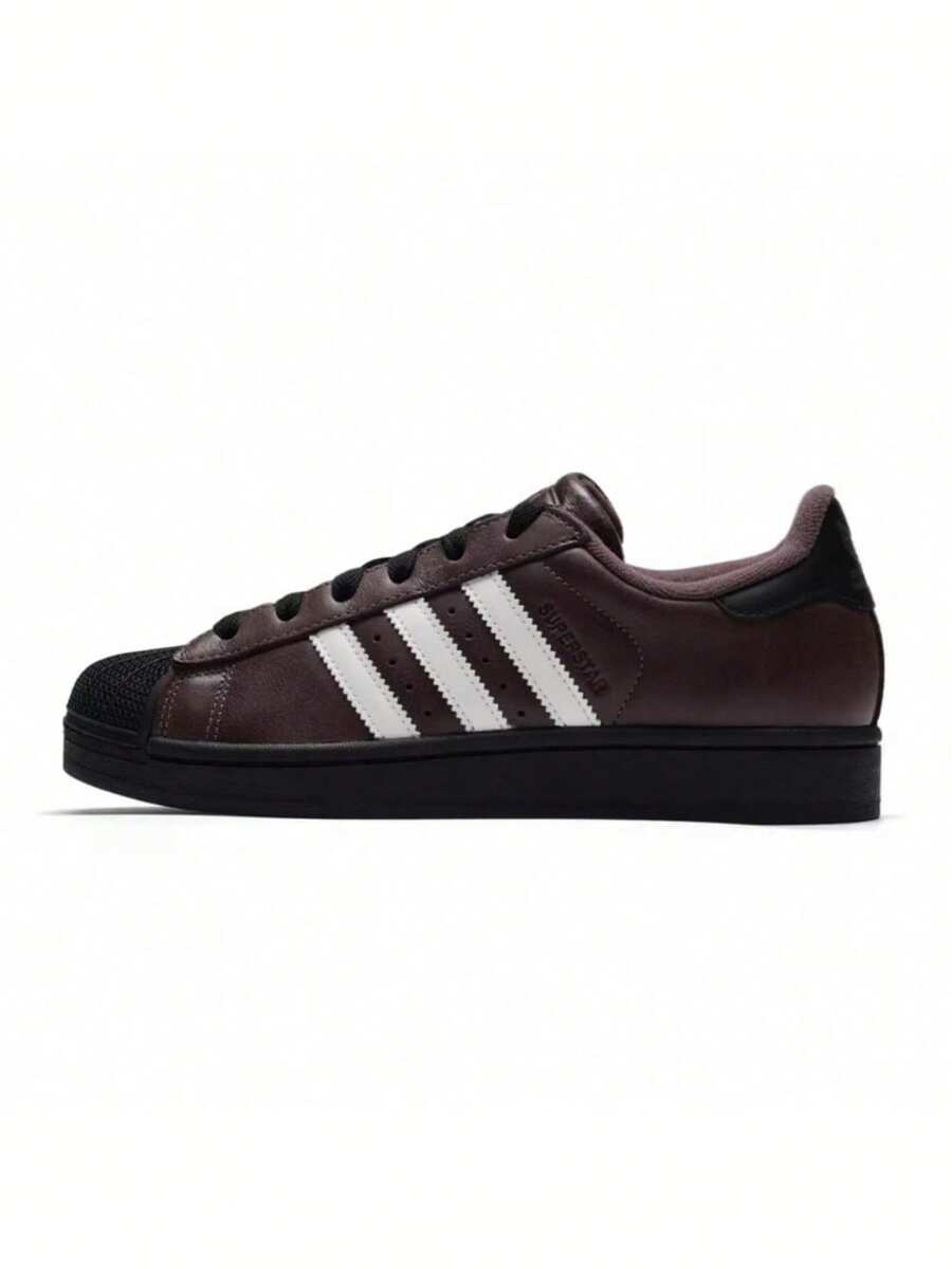 Adidas 三葉草官方女鞋男鞋新款superstar ii運動鞋休閒板鞋 - 棕色/黑色/白色 - 查看 1