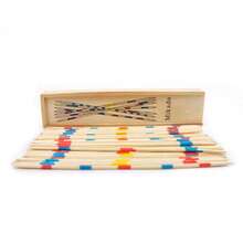 1/2 Packs Wooden Pick Up Sticks Game, 41/62 Sticks Boxed Traditional Classic Game, Fun Family Board Game Entertainment - Multicolor - View 4