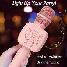 4 In 1 Wireless Karaoke Microphone Machine Portable Handheld With Speaker, Gift For Birthday Party, Home KTV - View 9