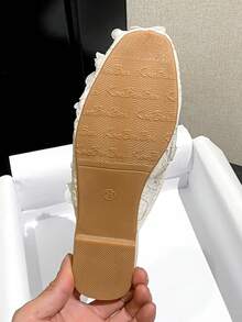 Mengshangli Fall/Winter Women's Fashion Slip-On Backless Flat Mules, Closed Toe Casual Sandals - Beige - View 8