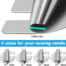 EDCUEBE7 Pie prensatela para dobladillo enrollado de 4/8 pulgadas para máquinas de coser domésticas, accesorio que se ajusta a varios modelos de máquinas de coser - Estilo de borde enrollado - Ver 5