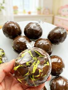 Chocolate Squeeze Stress Ball, Soft Wax Coated Squeezy Toy With Relaxation Function, Slow Rebound Dough Toy, Fun Style Ball, Suitable As School Prize For Teenagers, Cute Malt Filling Sensory Toy, Stress Relief Toy, Cute Sticky Squeeze Toy, Color Changing Squeeze Toy, Sensory Toy For Autism Teens, Adult Toy, Mysterious Dumpling Squishy - Multicolor - View 5