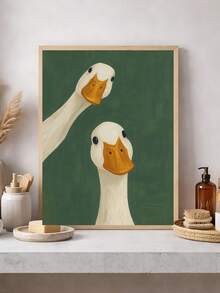 1pc DJ Cat Vinyl Turntable Music Poster,Vintage Goose Duo Poster, Animal Wall Art,Festival Gift,Suitable For Bedroom,Living Room,Kitchen,Wall Arts,Wall Decor,Home Decor,Room Decor, Canvas Wall Art, Posters, Wall Art With Frame, Optional Frame ﻿ ﻿ - A - View 6