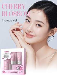 Laiku Japan Cherry Blossom Travel Set 4pcs Cleanser, Toner, Essence, Lotion, Moisturizing Brightening Long-Lasting Portable - Specification - View 6