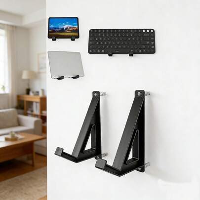 Giá treo tường đa năng, giá đựng bàn phím, laptop, máy tính bảng, kệ treo tường gia đình để đựng khung ảnh, tranh ảnh, sách, dễ dàng lắp đặt bằng ốc vít và băng dính hai mặt.