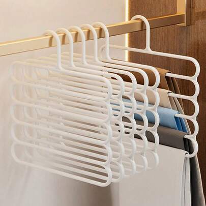 Conjunto de 1/5/10 Cabides para Calças, Organizador de Armário Suspenso, Prateleira Embutida Multicamadas Antiderrapante e Sem Emendas, Suporte Multifuncional para Lenços e Gravatas que Economiza Espaço, Ideal para Closet, Guarda-Roupa, Vestiário, Armário de Armazenamento, Organizador de Roupas, Organizador de Armário, Dormitório Universitário, Otimização de Espaço, Material Escolar, Itens Essenciais para Casa