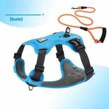 (2 CÁI) Bộ dây đeo và dây xích phản quang an toàn cho chó, áo vest cho thú cưng mềm mại, thoáng khí, không gây nghẹt thở, dây đeo có thể điều chỉnh với vòng chữ D kép dành cho chó nhỏ, vừa và lớn, dụng cụ dắt chó đi dạo ban đêm. - Nhiều màu - Xem 19