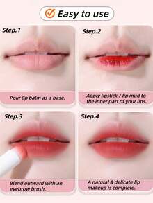 OEIEZ Lip Brush With Protective Cap, Multi-Purpose Lip Smudge Brush, Perfect For Lipstick, Lip Gloss & Concealer, Portable & Easy To Clean - Multicolor - View 9