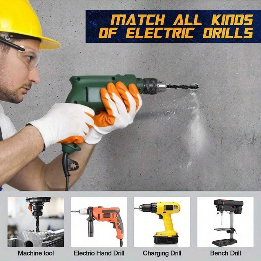 12pcs Professional High Cobalt Alloy Drill Bit Set, Suitable For Tile, Glass, Metal, Brick, Concrete, Ceramic, Plastic