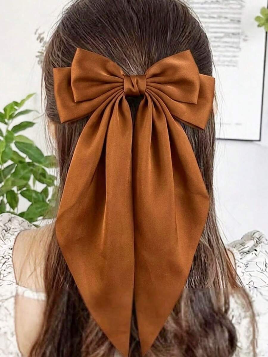 1 pièce Nœud, Grand nœud pince à cheveux pour filles, Accessoire de cheveux élégant pour queue de cheval, Festival, Fête