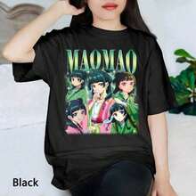 New Summer Collection 2026 Maomao Vintage Anime Shirt The Apothecary Diaries Uni Tee, Anime Fan Gift Free Shipping Within 24 Hours Free Shipping Within 24 Hours - 黑色 2 - 查看 6