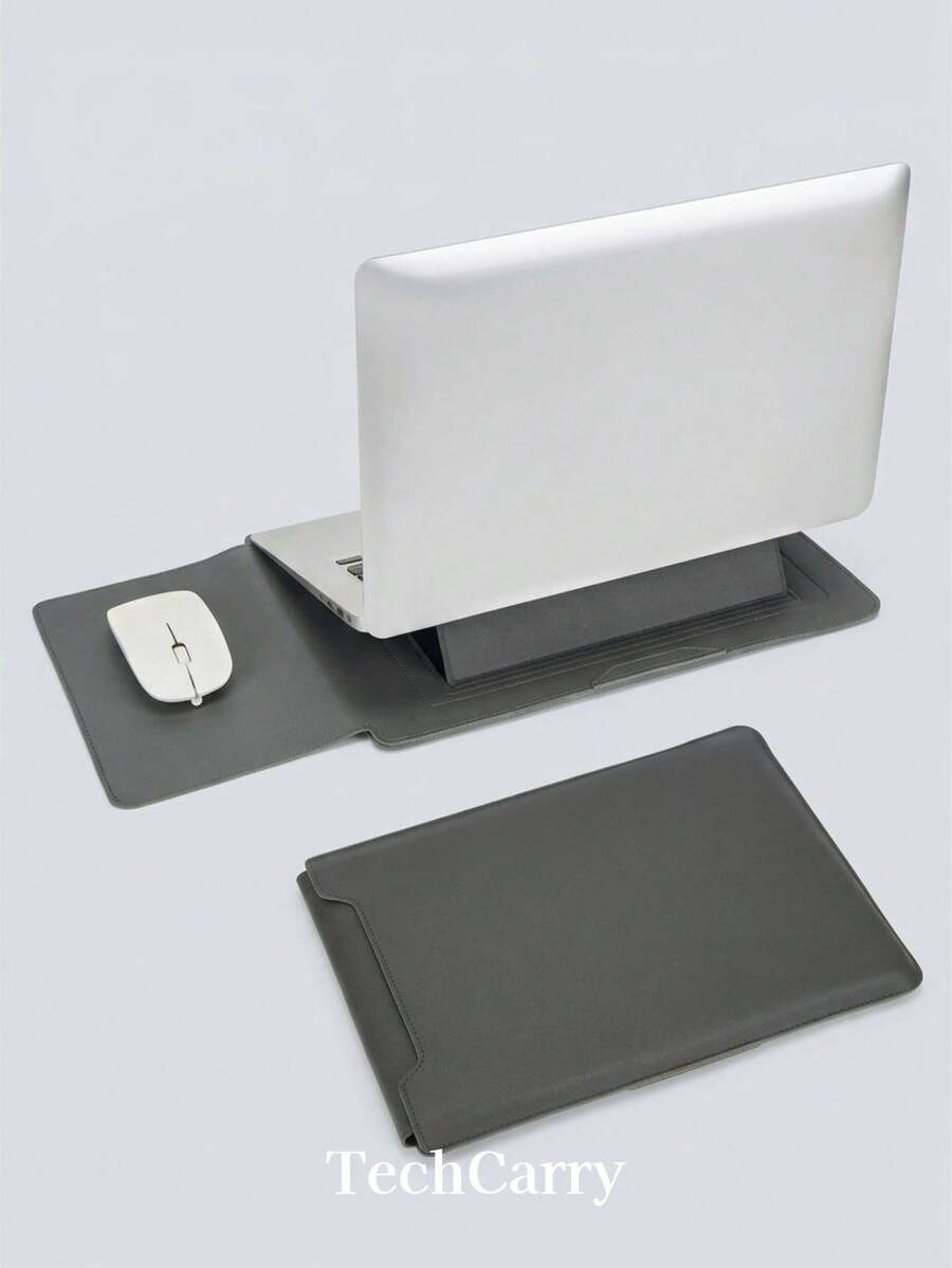 Túi đựng laptop đa năng bằng da PU, thảm lót bàn 2 trong 1, tấm lót chuột, hộp đựng máy tính xách tay di động, dụng cụ văn phòng phẩm. - Xem 1