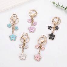 1 chiếc móc khóa kim loại hình hoa anh đào Pháp ngọt ngào, phụ kiện trang trí điện thoại hình hoa nữ tính, móc khóa hoa tươi, phụ kiện túi xách hình hoa anh đào tinh tế, móc khóa kim loại hoa dịu dàng, phụ kiện túi xách kim loại đa năng, đồ trang trí chất lượng cao dành cho học sinh, móc khóa kim loại hoa ngọt ngào, quà tặng nhiều màu sắc cho bạn thân. - Nhiều màu - Xem 1