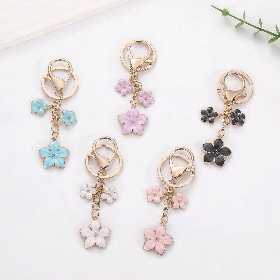 1 chiếc móc khóa kim loại hình hoa anh đào Pháp ngọt ngào, phụ kiện trang trí điện thoại hình hoa nữ tính, móc khóa hoa tươi, phụ kiện túi xách hình hoa anh đào tinh tế, móc khóa kim loại hoa dịu dàng, phụ kiện túi xách kim loại đa năng, đồ trang trí chất lượng cao dành cho học sinh, móc khóa kim loại hoa ngọt ngào, quà tặng nhiều màu sắc cho bạn thân. - Nhiều màu - Xem 1