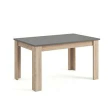Duehome Mesa de comedor extensible 140-190x90 cm Sira - Roble Canadian - Gris Grafito - Ver 5